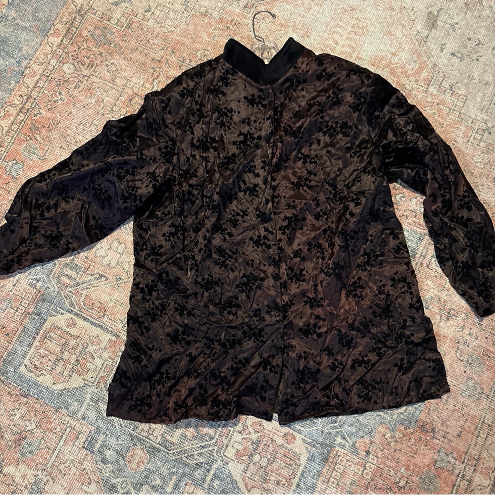 Hillard & Hanson Black Velvet Jacket